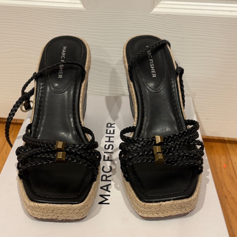 Marc Fisher Black Espadrille Wedges
- Like New